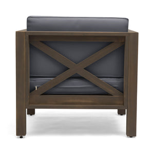 Brava Mid-Century Modern Club Chair with Water Resistant Cushions