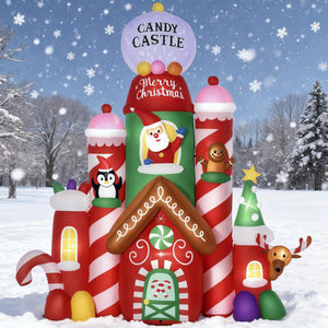 10ft Christmas Inflatables Candy Castle