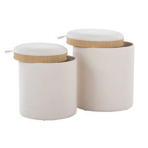 Contemporary Nesting Ottoman Set in