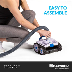 Hayward TracVac Lightweight Suction Vacuum Cleaner for In Ground Pools, White