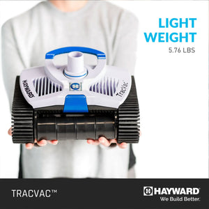 Hayward TracVac Lightweight Suction Vacuum Cleaner for In Ground Pools, White