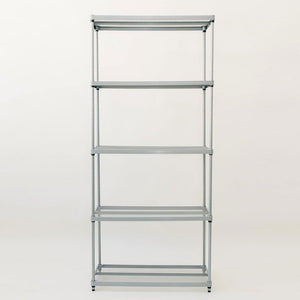Design Ideas MeshWorks 5 Tier Metal Storage Shelving Unit Rack Bookshelf, Silver - TRAPSKI