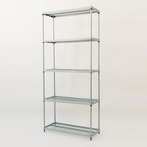 Design Ideas MeshWorks 5 Tier Metal Storage Shelving Unit Rack Bookshelf, Silver - TRAPSKI