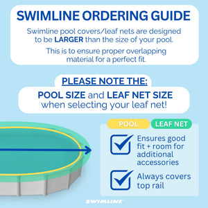 Swimline Hydrotools Leaf Net Winter Pool Cover for 15x30 Ft Above Ground Pools