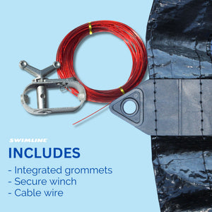 Swimline Hydrotools Leaf Net Winter Pool Cover for 15x30 Ft Above Ground Pools