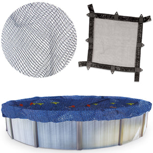 Swimline Hydrotools Leaf Net Winter Pool Cover for 15x30 Ft Above Ground Pools