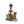Sitting Puppy Solar Planter Outdoor Statue