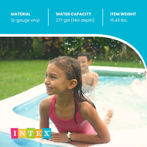 Intex Swim Center Family Backyard Inflatable Kiddie Swimming Pool, Color Varies