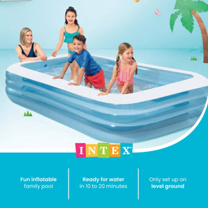 Intex Swim Center Family Backyard Inflatable Kiddie Swimming Pool, Color Varies