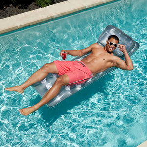 Intex 58894EP 18-Pocket French Mattress Suntanner Pool Lounger Float w/ Headrest - TRAPSKI