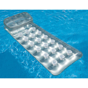 Intex 58894EP 18-Pocket French Mattress Suntanner Pool Lounger Float w/ Headrest - TRAPSKI