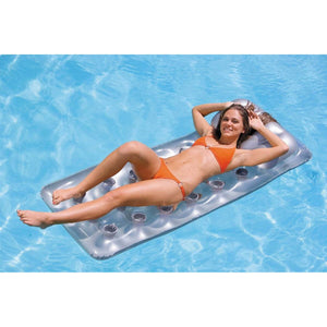 Intex 58894EP 18-Pocket French Mattress Suntanner Pool Lounger Float w/ Headrest - TRAPSKI