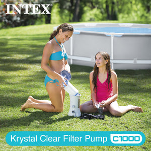 Intex 8.5' x 5.3' x 26" Frame Above Ground Swimming Pool & 1000 GPH Pool  Pump