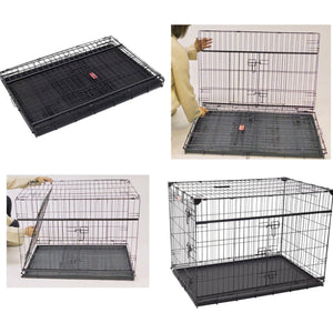 Lucky Dog Dwell Series 48 Inch XL Kennel Secure Fenced Pet Dog Crate, Black - TRAPSKI