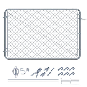Adjust-A-Gate Fit-Right Adjustable Walk Gate Kit with Round Corner Frame, Gray