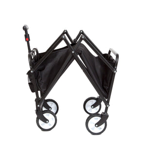 Seina Heavy Duty Compact Collapsible Outdoor Garden Camping Utility Wagon, Black