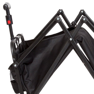 Seina Heavy Duty Compact Collapsible Outdoor Garden Camping Utility Wagon, Black