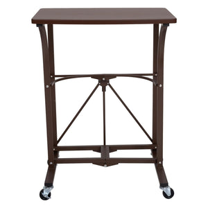 Origami Folding Computer Desk for Office, Students, and Gaming, Vintage Bronze