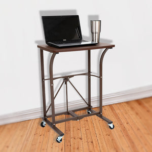 Origami Folding Computer Desk for Office, Students, and Gaming, Vintage Bronze