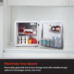 Magic Chef 1.6 Cubic Feet Retro Style Mini Fridge with Interior LED Light, Red