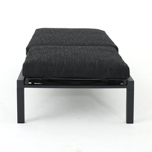 Modern Chaise Lounge With Water Resistant Fabric Cushions