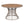 5-Piece Outdoor Dining Set: Brown Round Acacia Wood Table & 4 Brown Wicker Armchairs