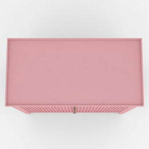 Fluted 3 Drawer Nightstand With Soft Close Slides