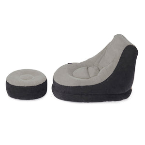 Intex Inflatable Ultra Lounge Chair With Cup Holder And Ottoman Set (2 Pack)
