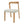 Solid Rubber Wood Dining Chairs (Natural Oak + Beige) Set of 2