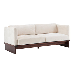 77 in. Square Arm Modern 3 Seater Boucle Sofa Upholstered Couch