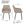 Dining Chair With Backrest And Wide Seat (Set of 2) - Beige