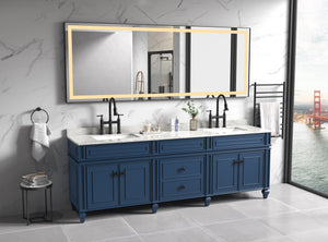 118 x 36 Inch LED Bathroom Mirror with Aluminum Frame
