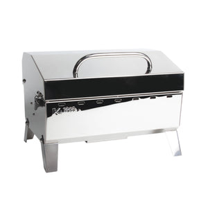 Camco Kuuma Stow N Go 125 Stainless Steel Gas Grill with Mount Design, Silver