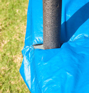 JumpKing JK10VC1 10 Foot Round Outdoor Trampoline w/ Safety Net Enclosure, Blue