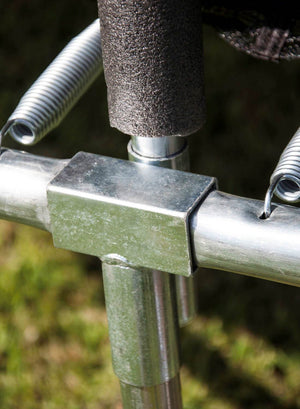 JumpKing JK10VC1 10 Foot Round Outdoor Trampoline w/ Safety Net Enclosure, Blue