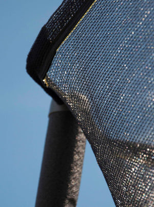 JumpKing JK10VC1 10 Foot Round Outdoor Trampoline w/ Safety Net Enclosure, Blue