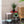 Set of 4 Multicolor Round Nesting Plant Stands