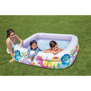 Intex 5ft x 48in Inflatable Ocean Scene Sun Shade Kids Swimming Pool With Canopy