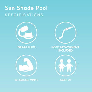 Intex 5ft x 48in Inflatable Ocean Scene Sun Shade Kids Swimming Pool With Canopy