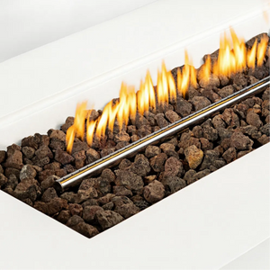 Outdoor Rectangle Propane Fire Pit Table 60inch, White