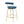 Rhonda Glam Counter Stool in Gold Metal and Blue Velvet - Set of 2