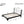 Queen Size Bed Frame in Black & White Pine