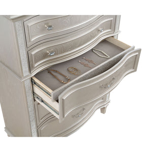 Katerina - 5 Drawer Chest With Hidden Drawer - Oak