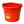 Little Giant Heavy Duty 22 Quart Flat Back Plastic Bucket w/ Metal Handle, Red