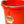 Little Giant Heavy Duty 22 Quart Flat Back Plastic Bucket w/ Metal Handle, Red