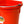Little Giant Heavy Duty 22 Quart Flat Back Plastic Bucket w/ Metal Handle, Red