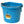 Little Giant Heavy Duty 22 Quart Flat Back Plastic Bucket w/ Metal Handle, Teal
