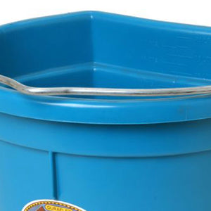 Little Giant Heavy Duty 22 Quart Flat Back Plastic Bucket w/ Metal Handle, Teal