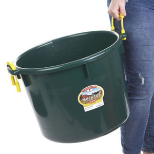 Little Giant 40 Quart Durable and Versatile Utility Muck Tub w/Handles, Green