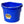 Little Giant Heavy Duty 22 Quart Flat Back Plastic Bucket w/ Metal Handle, Blue - TRAPSKI